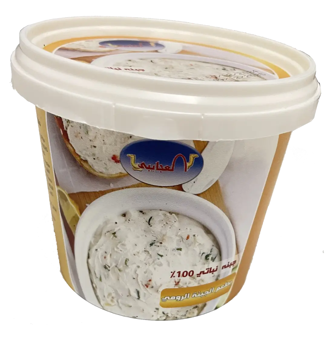 Vegan Spread Cheese with Roumy Flavour جبنة نباتي بطعم الجبنة الرومي